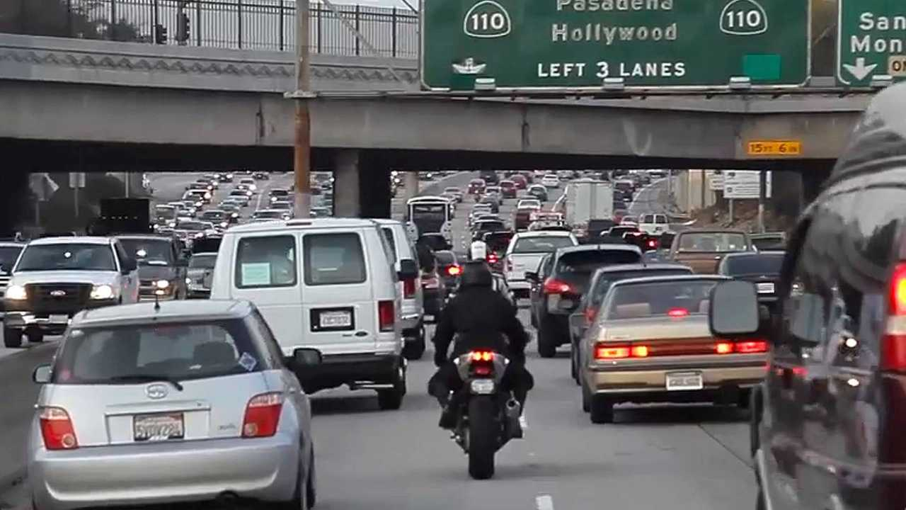 Road traffic in Paris France